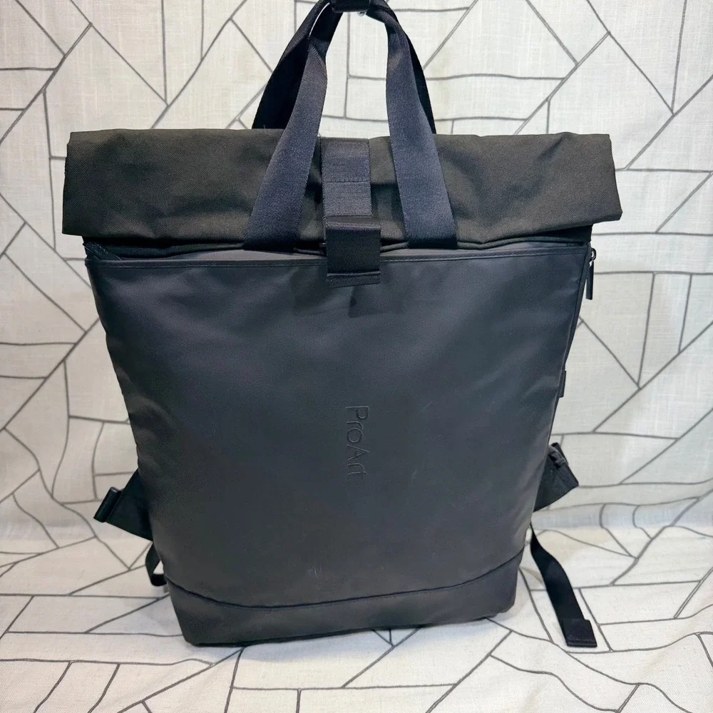 Asus ProArt Backpack One Size Black Roll Top Laptop Bag Tech Daypack
